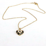 10Pcs Heart Zircon Enamel Pendant Chain Necklace Handmade Jewelry