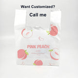 10Pcs Peach Pizza Lauch Bag Vegetable Shopping Pouch Fruit Packing Bag