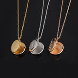 10Pcs Photo Frame Locket Pendant Necklace Stainless Steel Chain DIY Jewelry