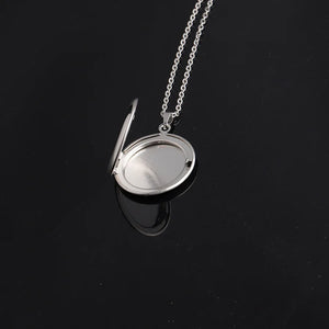 10Pcs Photo Frame Locket Pendant Necklace Stainless Steel Chain DIY Jewelry