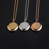 10Pcs Photo Frame Locket Pendant Necklace Stainless Steel Chain DIY Jewelry