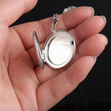 10Pcs Photo Frame Locket Pendant Necklace Stainless Steel Chain DIY Jewelry