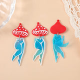 10Pcs Sexy Mushroom Charms for Necklace Diy Making