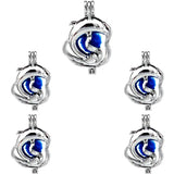 10Pcs Dolphin Pearl Cage Locket Aromatherapy Pendant DIY Jewelry Bulk