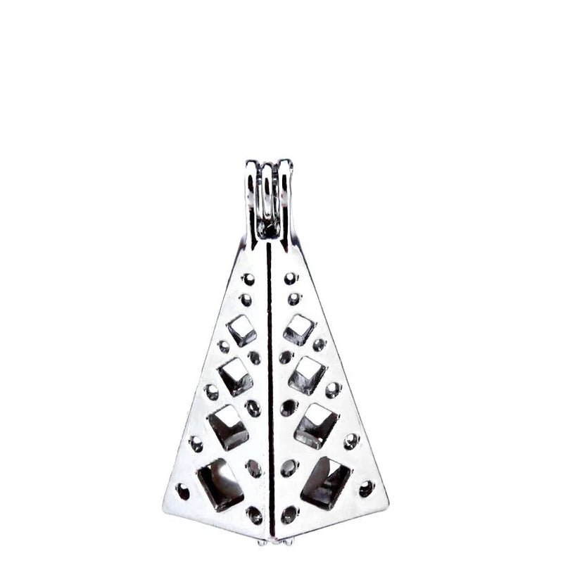 10Pcs Pearl Cage Locket Aromatherapy Pendant Necklace DIY Jewelry Making
