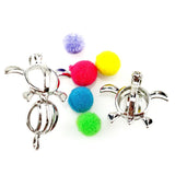 10Pcs Turtle Pearl Cage Locket Aromatherapy Diffuser Necklace DIY Jewelry Bulk