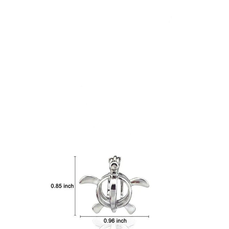 10Pcs Turtle Pearl Cage Locket Aromatherapy Diffuser Necklace DIY Jewelry Bulk