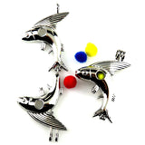 10Pcs Fly Fish Charm Cage Locket Aromatherapy Pendant for DIY Jewelry Making