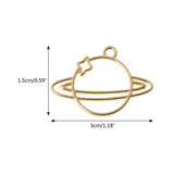 10Pcs Planet UV Blank Frame Pendant Open Bezel Setting Resin Earring Jewelry