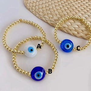 10Pcs Big Eye Bracelet Jewelry for Women Men High Plated Beads Pulseras