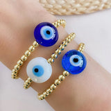 10Pcs Big Eye Bracelet Jewelry for Women Men High Plated Beads Pulseras
