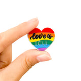 10Pcs Rainbow Love Silicone Charms For Beadable Pen DIY Pacifier Chain