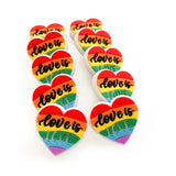 10Pcs Rainbow Love Silicone Charms For Beadable Pen DIY Pacifier Chain