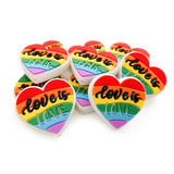 10Pcs Rainbow Love Silicone Charms For Beadable Pen DIY Pacifier Chain