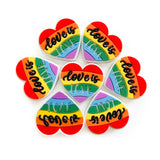 10Pcs Rainbow Love Silicone Charms For Beadable Pen DIY Pacifier Chain