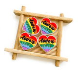 10Pcs Rainbow Love Silicone Charms For Beadable Pen DIY Pacifier Chain
