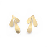 10Pcs Raw Brass 7-Petal Flower Charm Pendant for DIY Jewelry Making