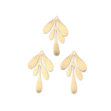 10Pcs Raw Brass 7-Petal Flower Charm Pendant for DIY Jewelry Making