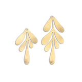 10Pcs Raw Brass 7-Petal Flower Charm Pendant for DIY Jewelry Making
