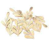 10Pcs Raw Brass 7-Petal Flower Charm Pendant for DIY Jewelry Making