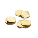 10Pcs Raw Brass Curved Round Pendant Circle Charms for DIY Jewelry Making