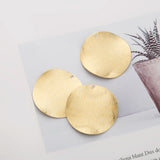 10Pcs Raw Brass Curved Round Pendant Circle Charms for DIY Jewelry Making