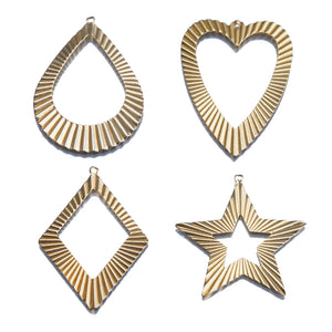 10Pcs Brass Folding Pendant Charms For Diy Jewelry Making