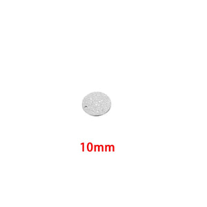 10Pcs Brass Plated Frosted Round Charms DIY Earring Bracelet Findings