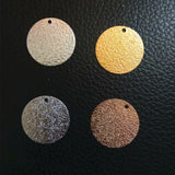10Pcs Brass Plated Frosted Round Charms DIY Earring Bracelet Findings