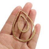 10Pcs Raw Brass Teardrop Frame Pendant Charms for DIY Earrings