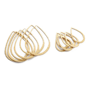 10Pcs Raw Brass Teardrop Frame Pendant Charms for DIY Earrings