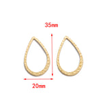 10Pcs Raw Brass Teardrop Frame Pendant Charms for DIY Earrings