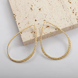 10Pcs Raw Brass Teardrop Frame Pendant Charms for DIY Earrings
