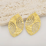 10Pcs Brass Leaf Charms Arch Pendant Jewelry Making DIY Earrings