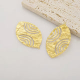 10Pcs Brass Leaf Charms Arch Pendant Jewelry Making DIY Earrings