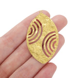 10Pcs Brass Leaf Charms Arch Pendant Jewelry Making DIY Earrings