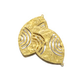 10Pcs Brass Leaf Charms Arch Pendant Jewelry Making DIY Earrings