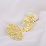 10Pcs Brass Leaf Charms Arch Pendant Jewelry Making DIY Earrings