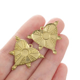 10Pcs Raw Brass Sacred Heart Charms for Jewelry Making