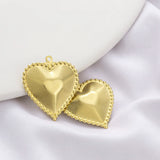 10Pcs Raw Brass Sacred Heart Charms for Jewelry Making