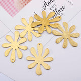 10Pcs Raw Brass Snowflake Flower Charms Pendant for Jewelry Making