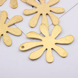 10Pcs Raw Brass Snowflake Flower Charms Pendant for Jewelry Making