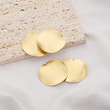 10Pcs Brass Textured Curved Round Disc Pendant Charms for Jewelry Making