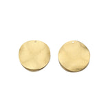10Pcs Brass Textured Curved Round Disc Pendant Charms for Jewelry Making