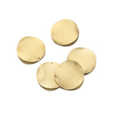 10Pcs Brass Textured Curved Round Disc Pendant Charms for Jewelry Making