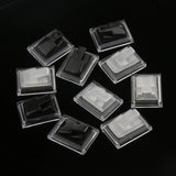 10Pcs Rectangle Acrylic Ring Display Stand Showcase Counter Display Rack