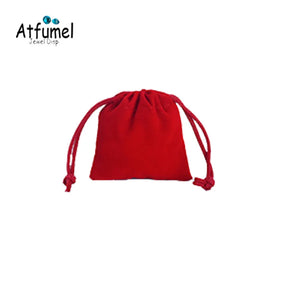 10Pcs Red Velvet Jewelry Pouch Drawstring Bag Storage Travel Gift
