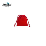 10Pcs Red Velvet Jewelry Pouch Drawstring Bag Storage Travel Gift