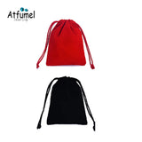 10Pcs Red Velvet Jewelry Pouch Drawstring Bag Storage Travel Gift