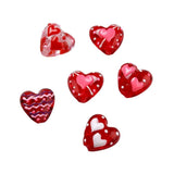 10Pcs Red Heart Lampwork Glass Beads for Jewelry Making